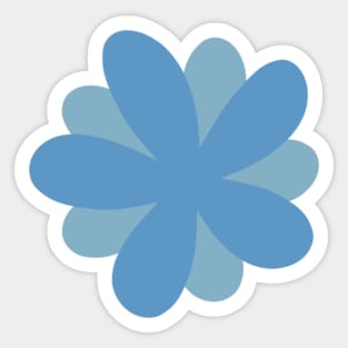 Cute Daisy Flower - tranquil blue Sticker